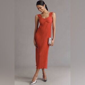 Pleated Satin Midi Dress
Anthropologie In: Pink